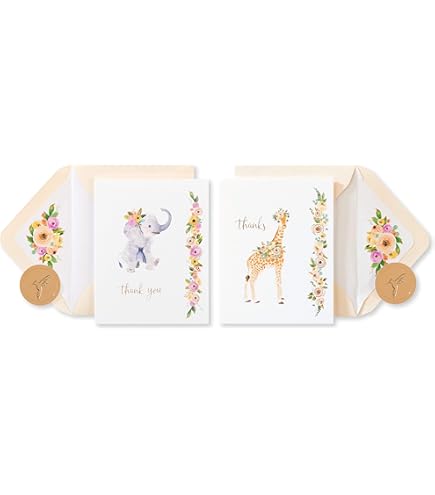 Tiger Print Personalized Party Thank You Cards