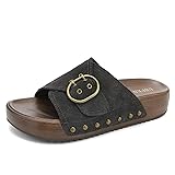 UBFEN Womens Platform Sandals Slides Genuine