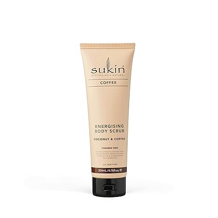Sukin Energising Body Scrub Coffee & Coconut 200ML - Sulphate & Paraben Free
