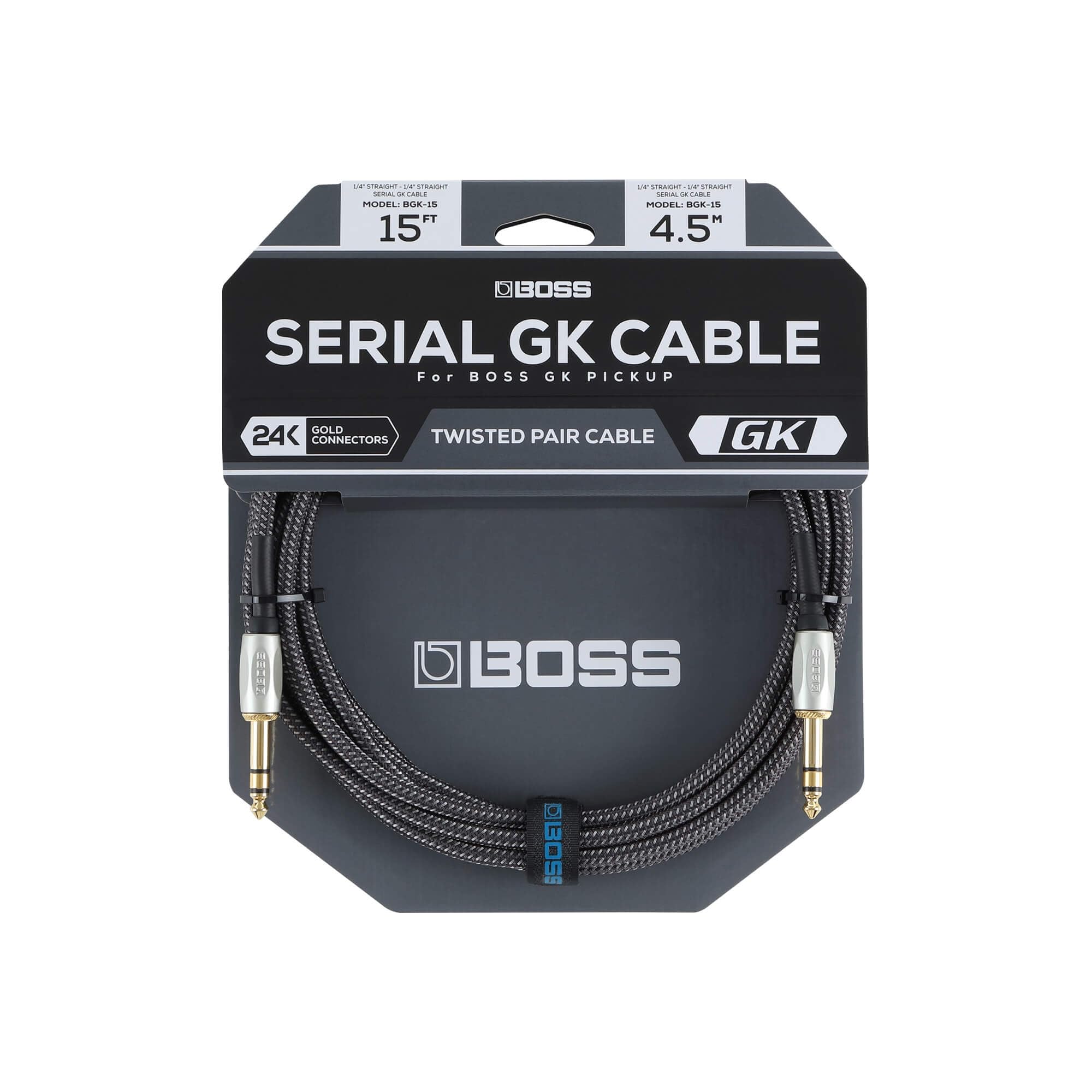 ROLAND BOSS BGK-15 | 15ft/4.5m High-Performance Digital Cable for BOSS Guitar Synthesizer Products | Compatible with GM-800, GK-5, GK-5B, GKC-AD & GKC-DA
