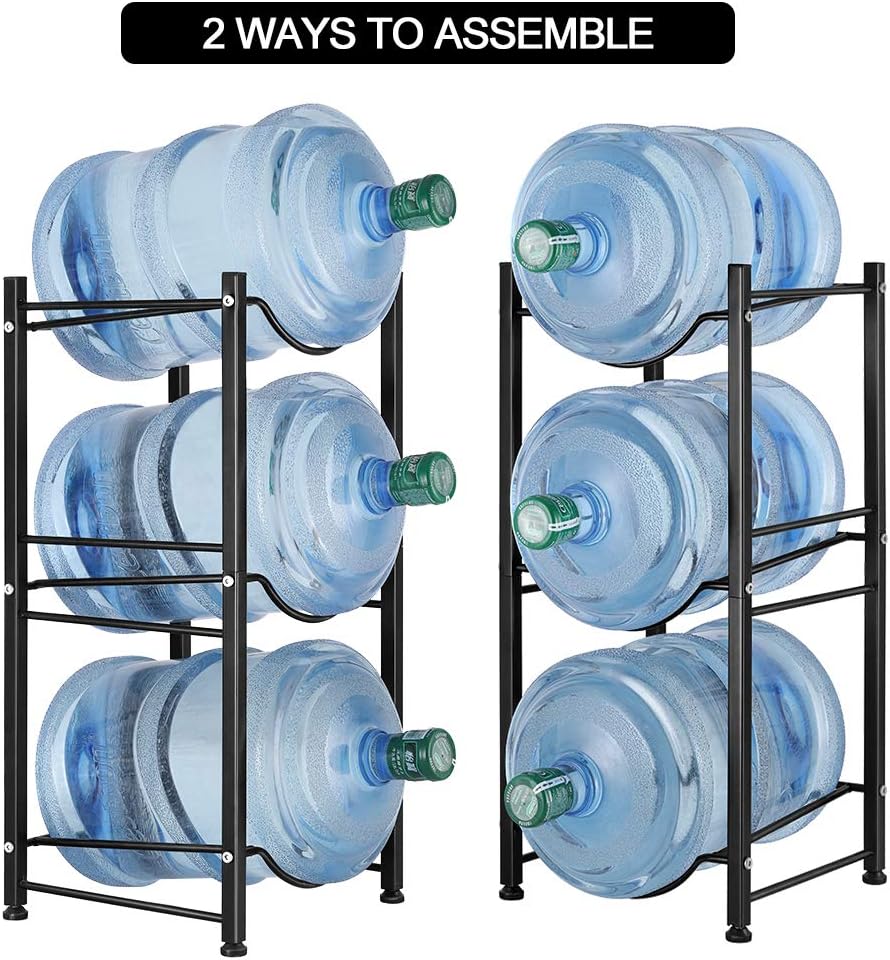 Water Cooler Dispenser 5 Gallon Water Cooler Jug Rack 3-Tier Water ...