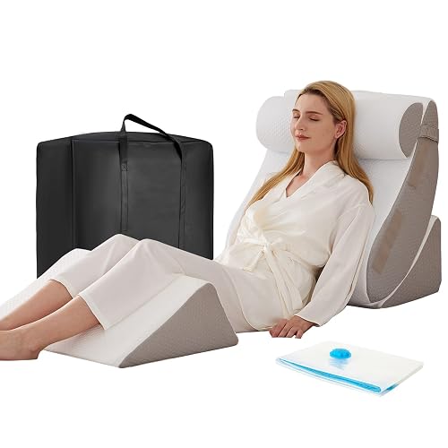 4PCS Wedge Pillow Set for After Surgery, Orthopedic Bed Wedge Pillow ...