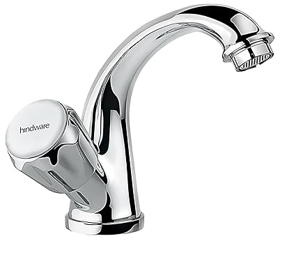 Hindware F200012CP Swan Neck Tap with Left Hand Operating Knob (Classik) with Chrome Finish