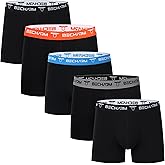 BECHARM Men’s Cotton Trunks Breathable Boxer Briefs Short Leg Underwear Soft Stretch Underpants No Fly 4 Pack