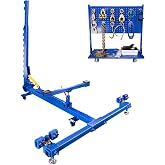 GIYI 6T Auto Body Frame Puller Straightener, 6600lb/3000kg Hydraulic Car Body Repair Tool with 16PCS Straightening Tools, Portable Frame Straightener for Auto Repair Shop Sedan SUV Pickup