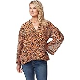 Jessica Simpson Women's Jenna Notch Neck Top