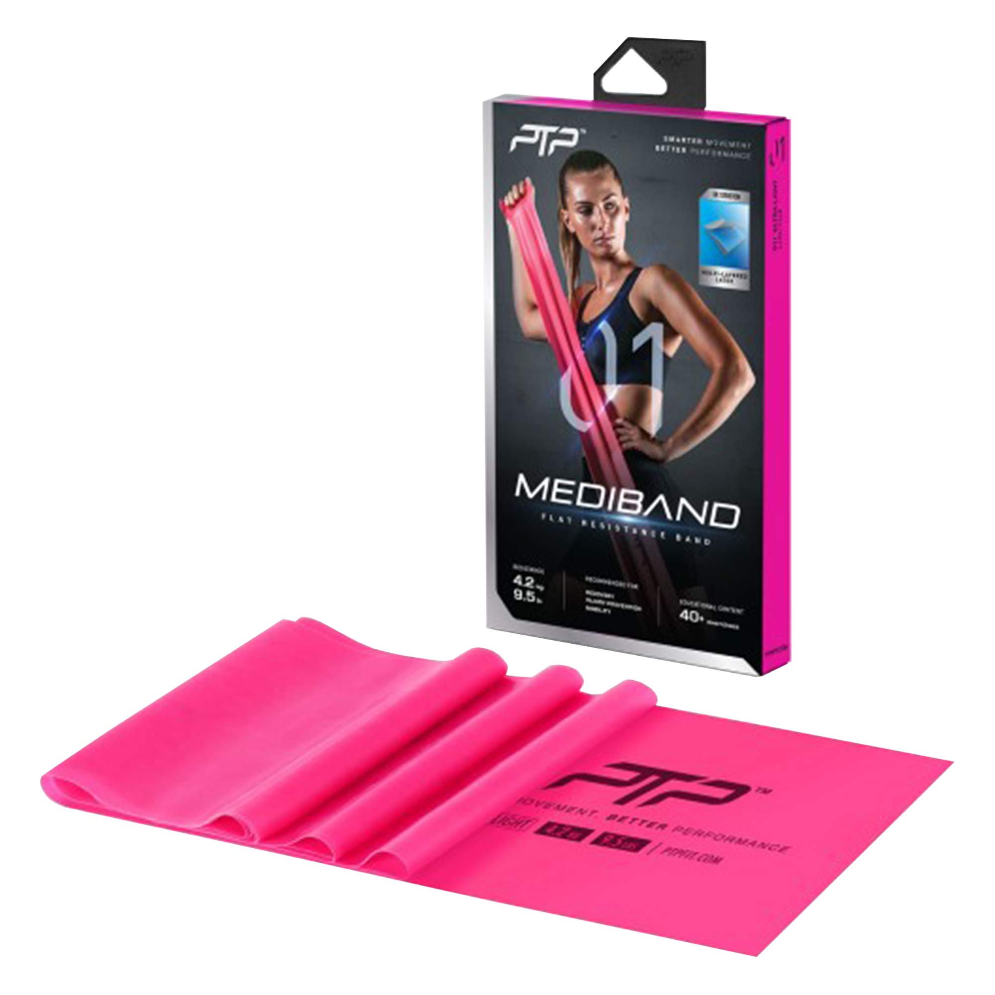 PTP Unisex - Adult Medi Fitness Bands, Pink, 150 x 15 cm
