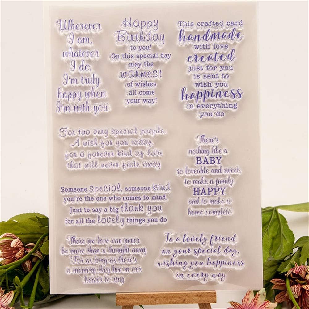 arriettycraft Sentiment Happy Birthday Special Friend Friendship New Born Baby Clear Stamps for Christmas Cards Making Decoration and Scrapbooking Rubber Stamps for Craft-A1598 - Image 4