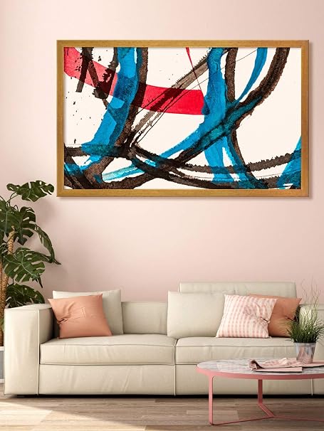 999Store Printed Blue and Black Pattern Abstract Painting Wall Art with