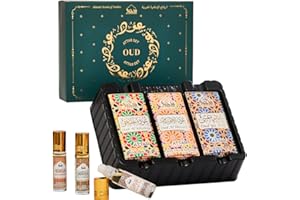 Oud Attar Oil Set by Dukhni | Arab perfume oils for men and women | 3 assorted roll on perfume scents x 6ml | Arabian oudh oi