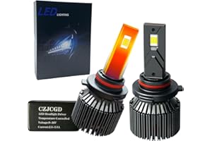 CZJCGD 9006/HB4 Fog Light Bulb and High Beam, Low Beam, 500% Ultra Bright 6500K Cool White Light Blubs, Plug-N-Play, 1:1 Size Halogen Replacement Bulbs, IP68 Waterproof, Pack of 2