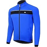 Souke Sports Men's Winter Cycling Jacket, Windproof Water Resistant Thermal Windbreaker