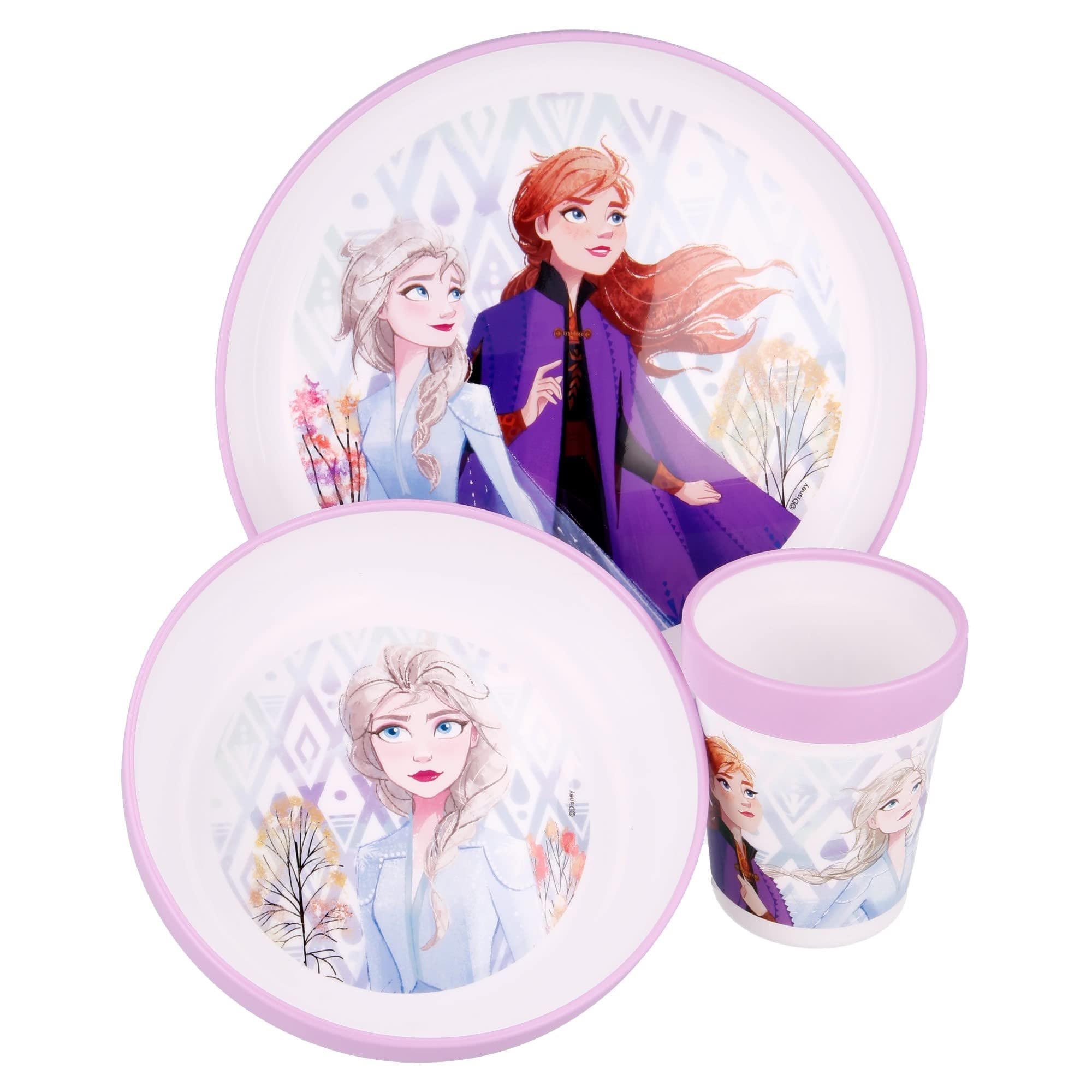 Stor 8412497510818Premium Non-Slip Dinnerware Set 3-Piece Set, Frozen Ii Elements