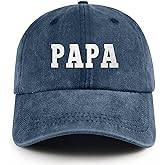 Papa Hat Adjustable Vintage Washed Cotton Dad Baseball Cap Gifts for Men Grandpa Dad Husband