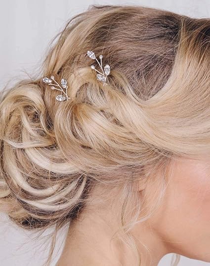 Amazon Com Unicra Bride Wedding Crystal Hair Pins Bridal Hair