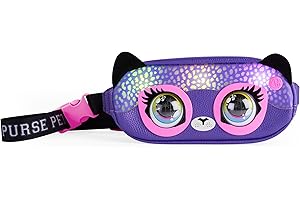 Purse Pets - Cheetah Fanny Pack - Interactive Companion Belt Bag - Interactive Animal with 30 Rainbow Reactions & Light Effects - 5 Songs to Discover - Toy for Children Ages 5+