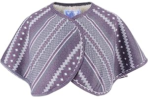 EVTSCAN DoubleSided Plush Warm Shoulder Cape for Winter, Lightweight & Breathable Protective Shawl for Elderly, Comfortable D