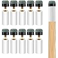 Pimoys 20 Sets Billiard Cues Tips Replacement Kit with White Pool Cue Stick Ferrules, Screw On Pool Cue Tips Pool Stick Tips, 12mm(Blue)