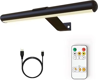Arixinks Rechargeable Picture Light with Remote 300LM Dimmable Timer Full Metal