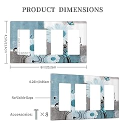 Flower Daisy Floral Teal Gray Abstract Quad Rocker
