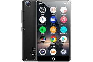 CONRAIN 80GB mp3 Player with Bluetooth and WiFi, 4.0IN Touchscreen Android MP3 Player with 13MP Rear Camera, MP4 Player for Kids, Pre-Loaded Spotify, Deezer, Audible, Hiby, Browser