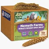Nemeth Farms Spray Millet - Edible Tops Only, Non-GMO and Sun-Dried - 1 lb for Parakeets, Canaries and Finches
