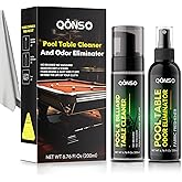 QONS Pool Table Felt Cleaner Kit, Fast Clean Green Billiard Table Felt Cleaner Spray &amp; Odor Eliminator Kit with Cleaning Cloth, Ready-to-Use Foam &amp; No Residue | Essential for Home &amp; Game Rooms