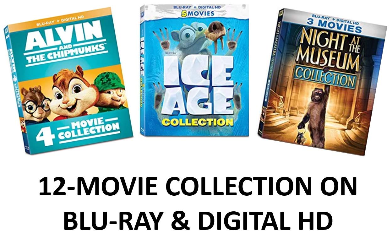 Fox Franchise Ultimate Kids Family 12 Movie Blu Ray Collection Night At The Museum 1 2 3 Alvin The Chipmunks 1 Amazon De Dvd Blu Ray