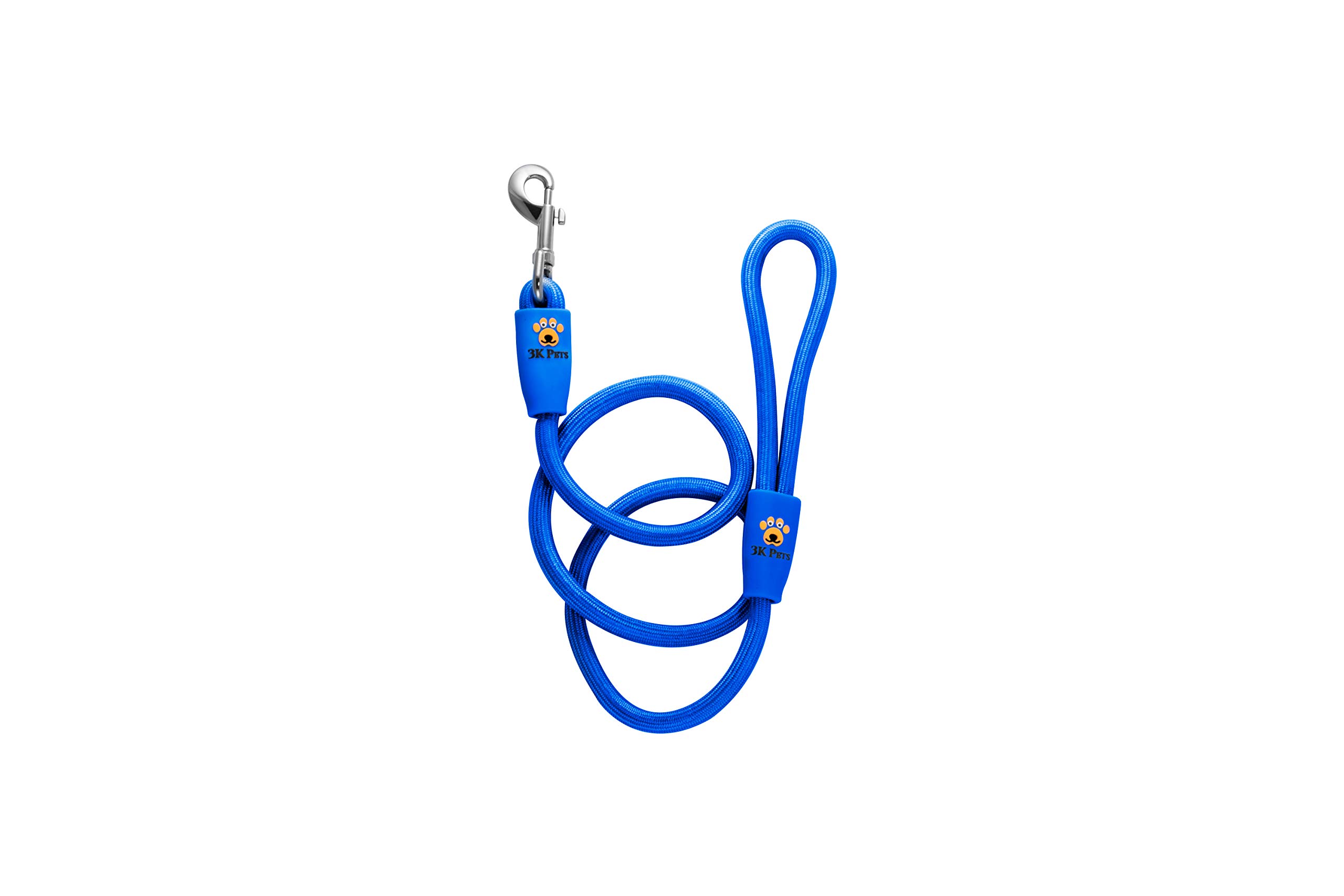 Heavy Duty Training Nylon Rope Dog Leash for Medium Large Dogs by 3KPets - 4 FT with Comfortable Grip