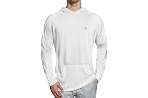 Baitium Mens Dri-Fit UPF 50+ Sun Shirt Hooded, Fishing Shirts Long Sleeve, Sun Protection Quick Dry Wicking, Rash Guard