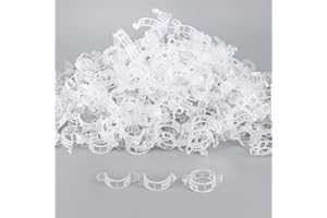 AK1980 Tomato Clips, 100 Pcs Support Clips, Plastic Trellis Clips, Garden Clips to Grow Upright Makes Plants Healthier for Tomato Cucumber Grape Vegetables Plants
