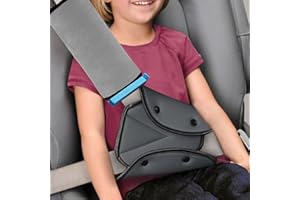 CARPERIPHER Seat Belt Cover Pad & Seatbelt Adjuster, Kids Seatbelt Cushion & Seat Belt Adjuster for Adult, Travel Baby Car Seat Strap Pad Cover, Toddler Neck Headrest Seatbelt Pillow Safety Belt Positioner Clip