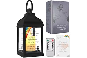XXSTAR Dog Memorial Gifts with Remote - Sympathy Bereavement Gifts for Loss of Dog, Rainbow Bridge Memorial Lantern for Grieving Pet Owner
