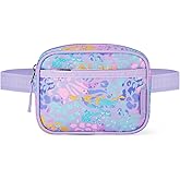 Choco Mocha Toddler Fanny Pack 2-4 Years Old Kids Fanny Pack Little Girls Fannys Packs Girls Belt Bag for Gift, Leopard Purple