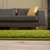 THE RUGS Shaggy Living Room Rug 120x120 cm Green Soft 30 mm Thick view 7