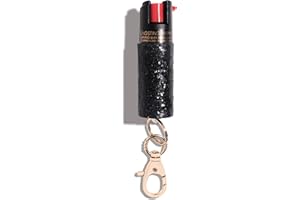 SUPER-CUTE PEPPER SPRAY BLINGSTING Pepper Spray for Women - Maximum Strength OC Self Defense Spray - 12 ft Range - UV Marking Dye for Police ID - Swipe Safety Lock, Compact & Fashionable Keychain