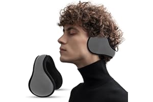Quilax Behind the Head Ear Muffs for Winter, Adjustable Fleece Ear Warmers, Foldable Earmuffs for Cold Weather Protection