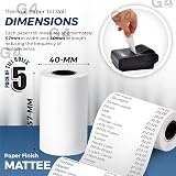 G4GADGET 5x 57x40mm Thermal Till Rolls Red Warning Stripe 5 Rolls view 2