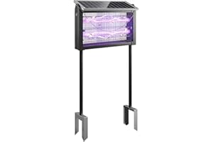 Outsunny Solar Bug Zapper Outdoor, 3500 V Electric Mosquito Fly Zapper with 14 ft Extension Cord, Indoor USB Charging Mosquit