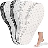 4 Pairs Unisex Breathable Latex Shoe Insoles Cuttable Universal Shoe Pads Cushioning Walking Comfort Ultra Soft Shoe Inserts with Holes Replacement Insoles for Men 7-11 Woman 1-8 (Black,White)