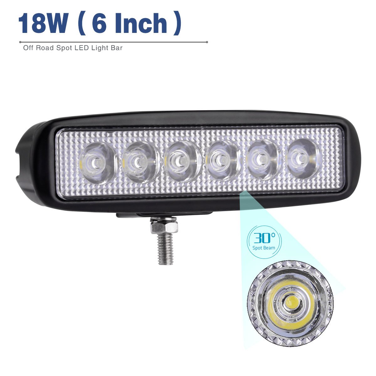 YITAMOTOR 4PACK 18W Spot Led Work Light 6\'\' LED Light Pod Light Driving Fog Offroad Light Waterproof for ATV JEEP Pickup Trucks Boat 12V 24V