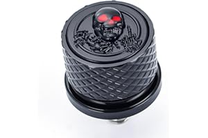 BRZOXIN Rear Fender Seat Bolt Screw 1/4"-20 Thread for Harley Touring Softail Dyna Electra Glide Street Glide 1996-2023 (Black 3D Skull)