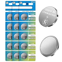 volkate CR2016 Battery, 3V Lithium Battery 15 Count