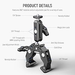 NEEWER Super Clamp with 3" Dual Ballhead Magic