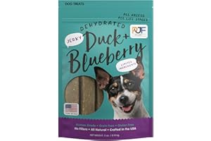 Pet Jerky Factory Premium Duck and Blueberry 5 oz. Dog Jerky Treats | 100% Human Grade | USA Made | High Protein | Grain Free | Limited Ingredients | No Filler | BHA-BHT Free | Soft-Tender