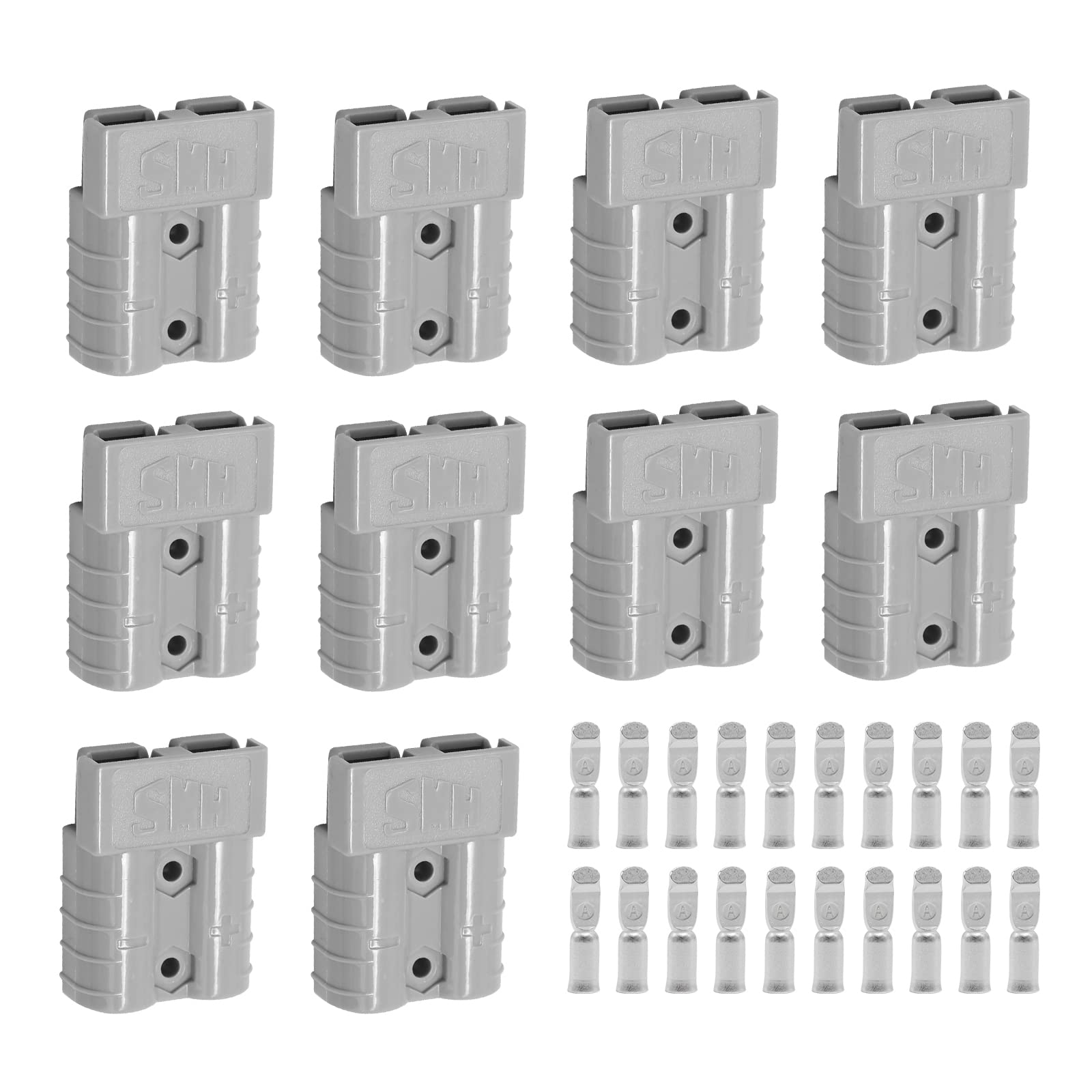 Battery Connector 50Amp 600V Quick Connection Plug Connector for Anderson powerpole 10PCS