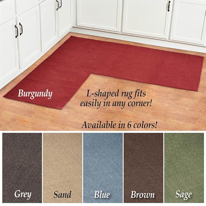 L Shaped Berber Corner Rug Runner , Blue Amazon.co.uk Kitchen & Home