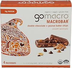Gomacro, Energy Bar Double Chocolate Peanut Butter Organic, 2.3 Ounce, 4 Pack