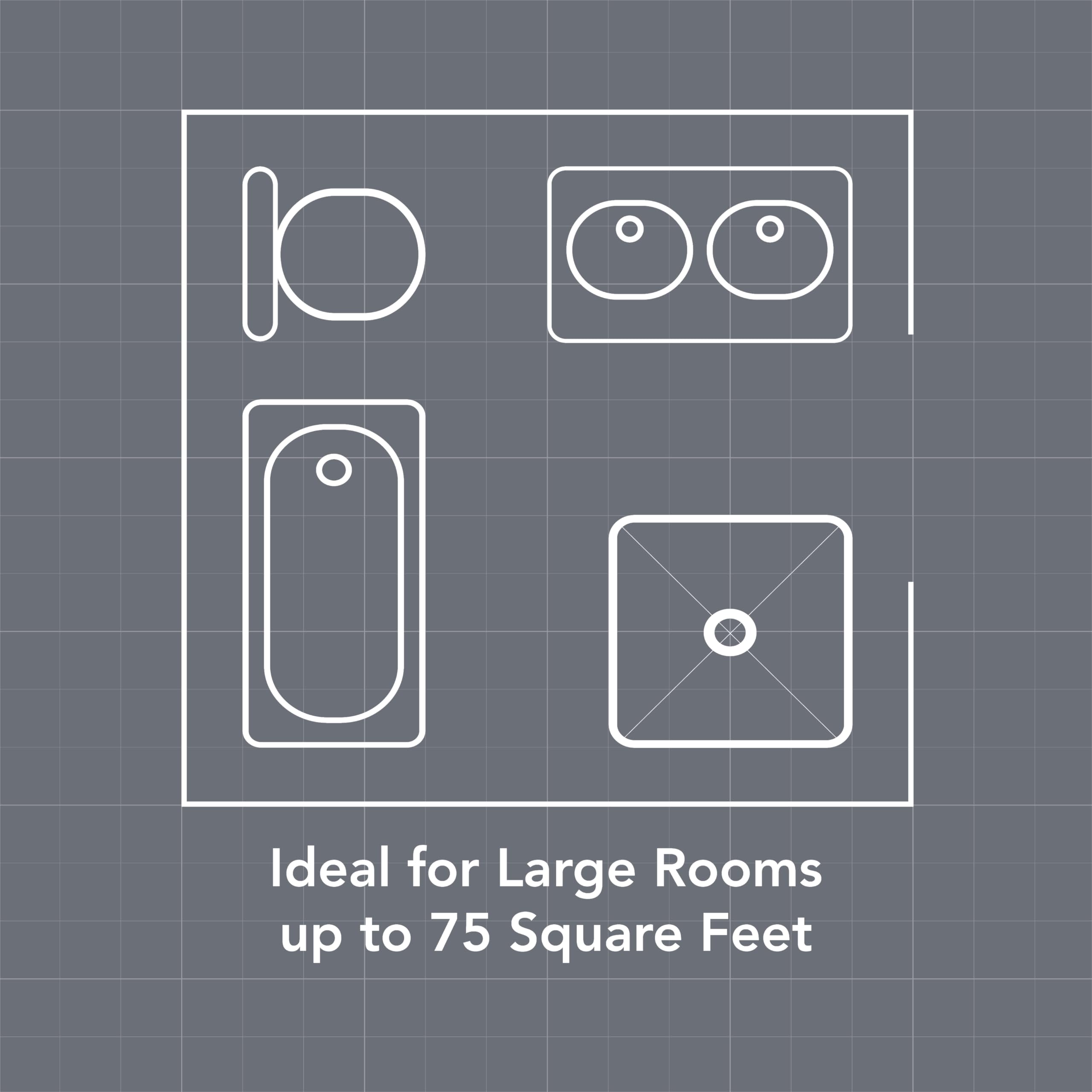 Broan-NuTone AE80LK Ventilation with LED CleanCover and Roomside Installation, ENERGY STAR Certified, 80 CFM, 0.7 Sones, White