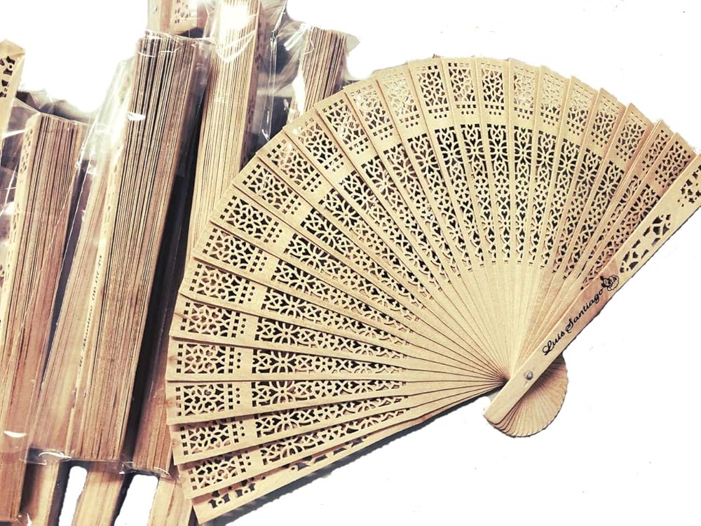 Abanicos de Madera Personalizados Pack de 30 abanicos: Amazon.com.mx